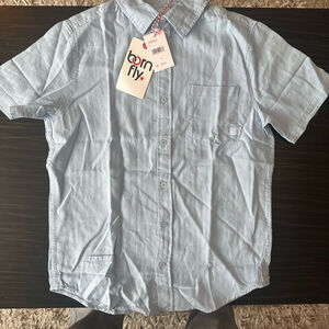 BORN FLY Light Blue Button Up Size S